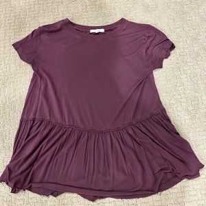 Urban Outfitters Purple Peplum Tee